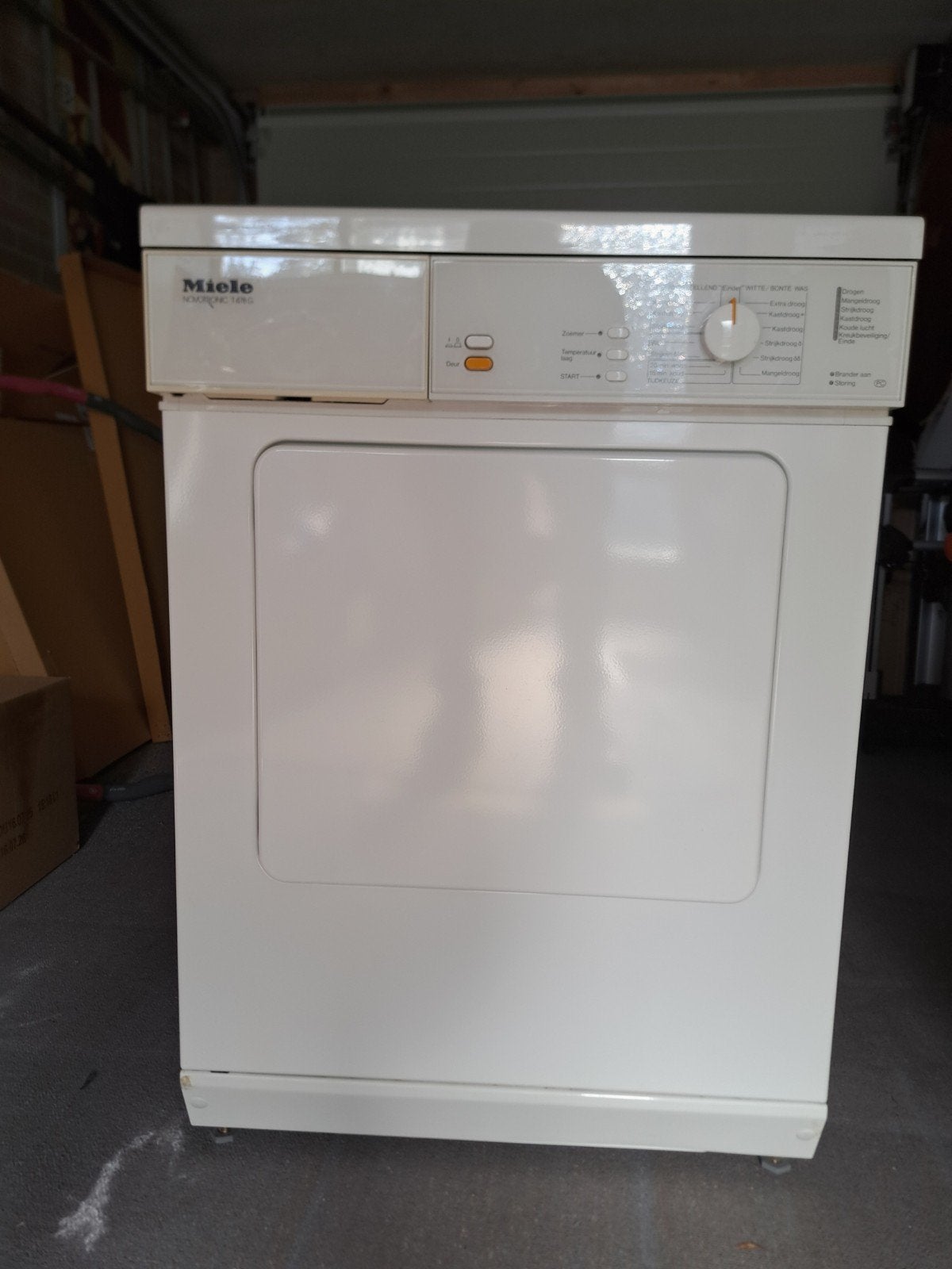Miele Novotronic T478G zuinige Gaswasdroger, Witgoed en Apparatuur, Ophalen, 6 tot 8 kg, Gebruikt, Luchtafvoer