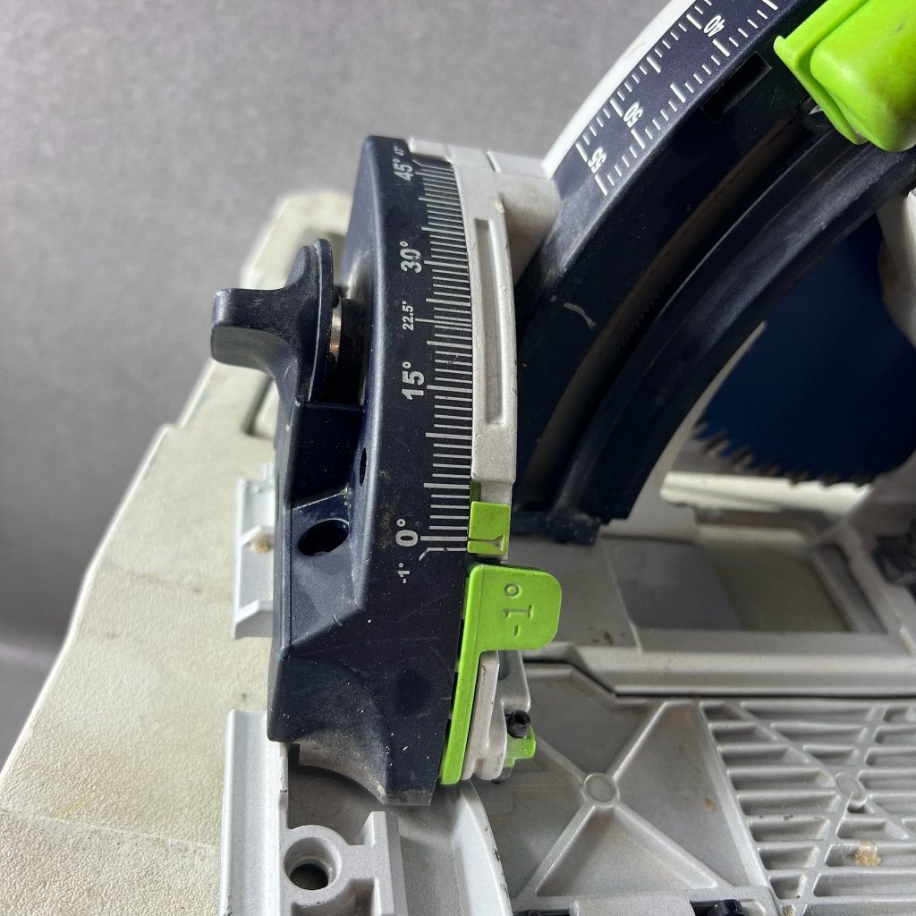 Festool TS55 REBQ Inval Cirkelzaag Machine | koffer | 410387, Gebruikt, Ophalen of Verzenden, Afkortzaag, 30 tot 70 mm