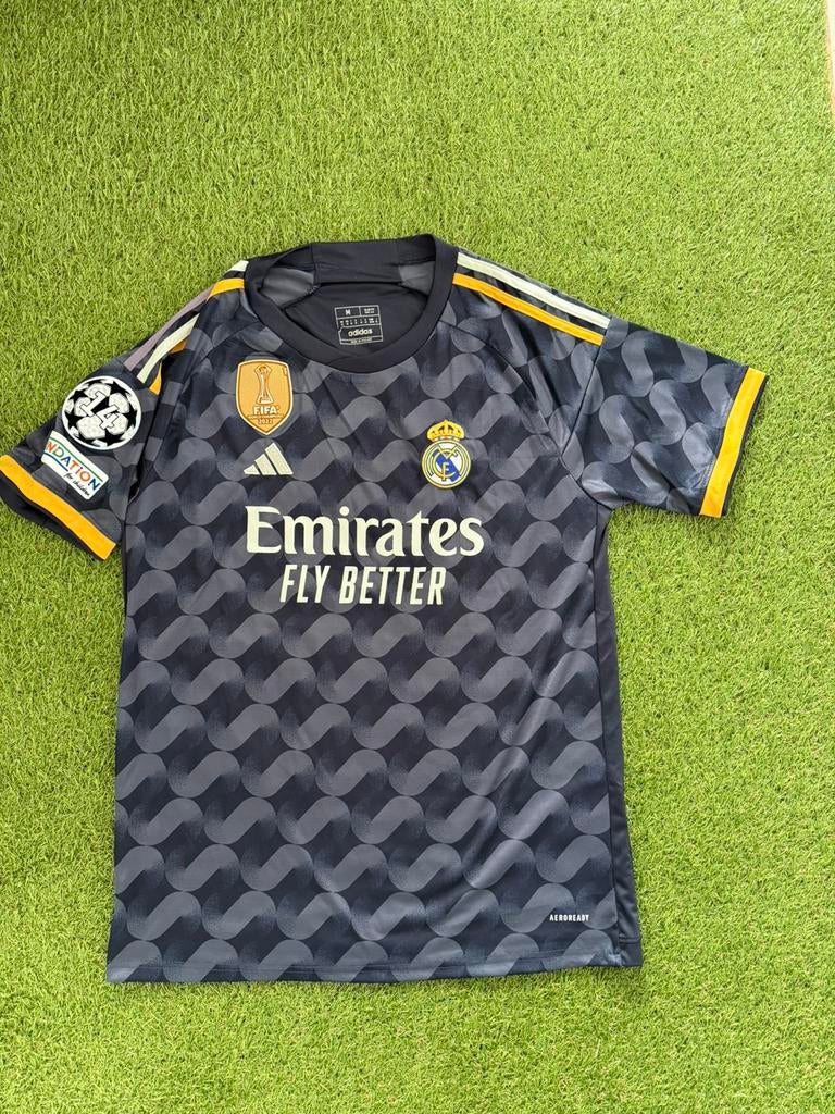 Real Madrid Uitshirt | Bellingham #5 | 2023-2024 + UCL - M -, Sport en Fitness, Voetbal, Zo goed als nieuw, Shirt, Maat M, Ophalen of Verzenden