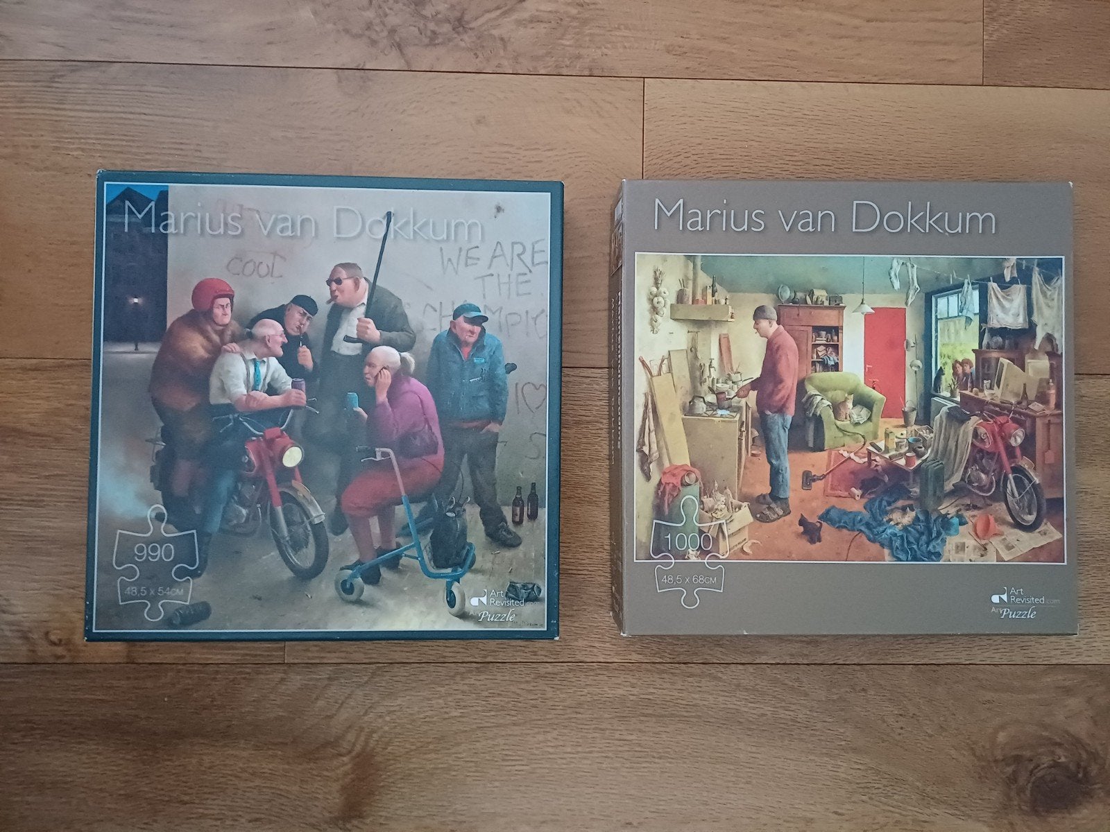 Marius van Dokkum. 2 Legpuzzels compleet. Voor € 15,00, Ophalen of Verzenden, 500 t/m 1500 stukjes, Zo goed als nieuw, Legpuzzel