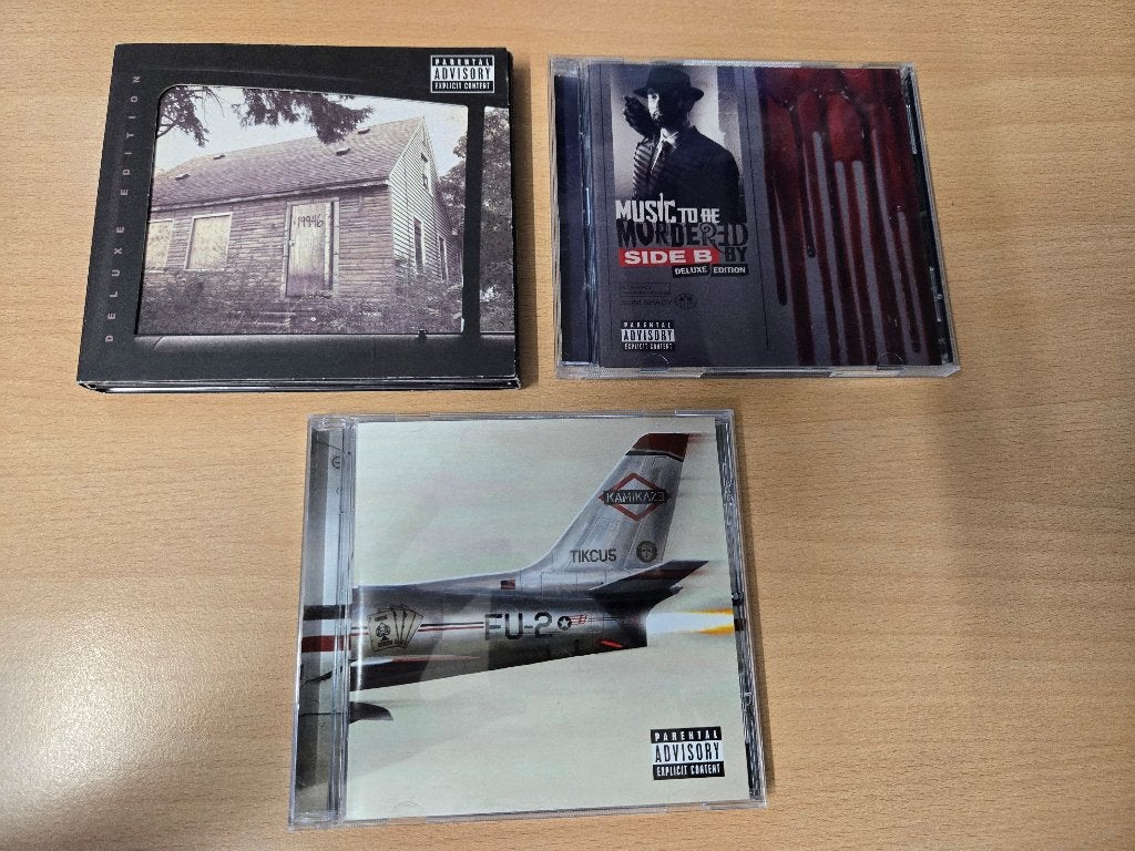 3 zo goed als nieuwe Eminem CD's, Verzenden, Inclusief doosje, Zo goed als nieuw, Album