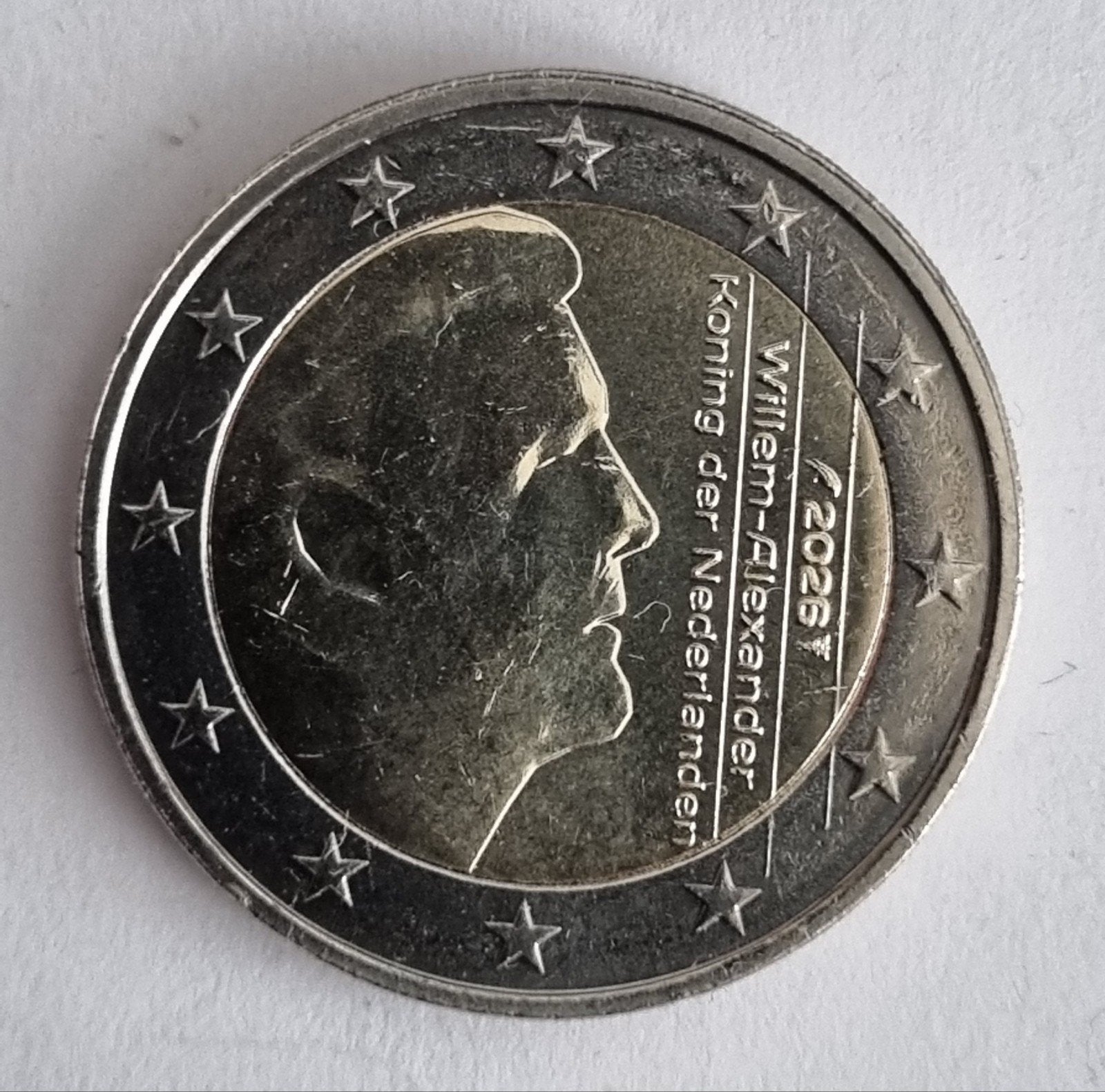 2 Euro munt Willem-Alexander Koning der Nederlanden 2026, Verzenden, Overige landen, 2 euro, Losse munt