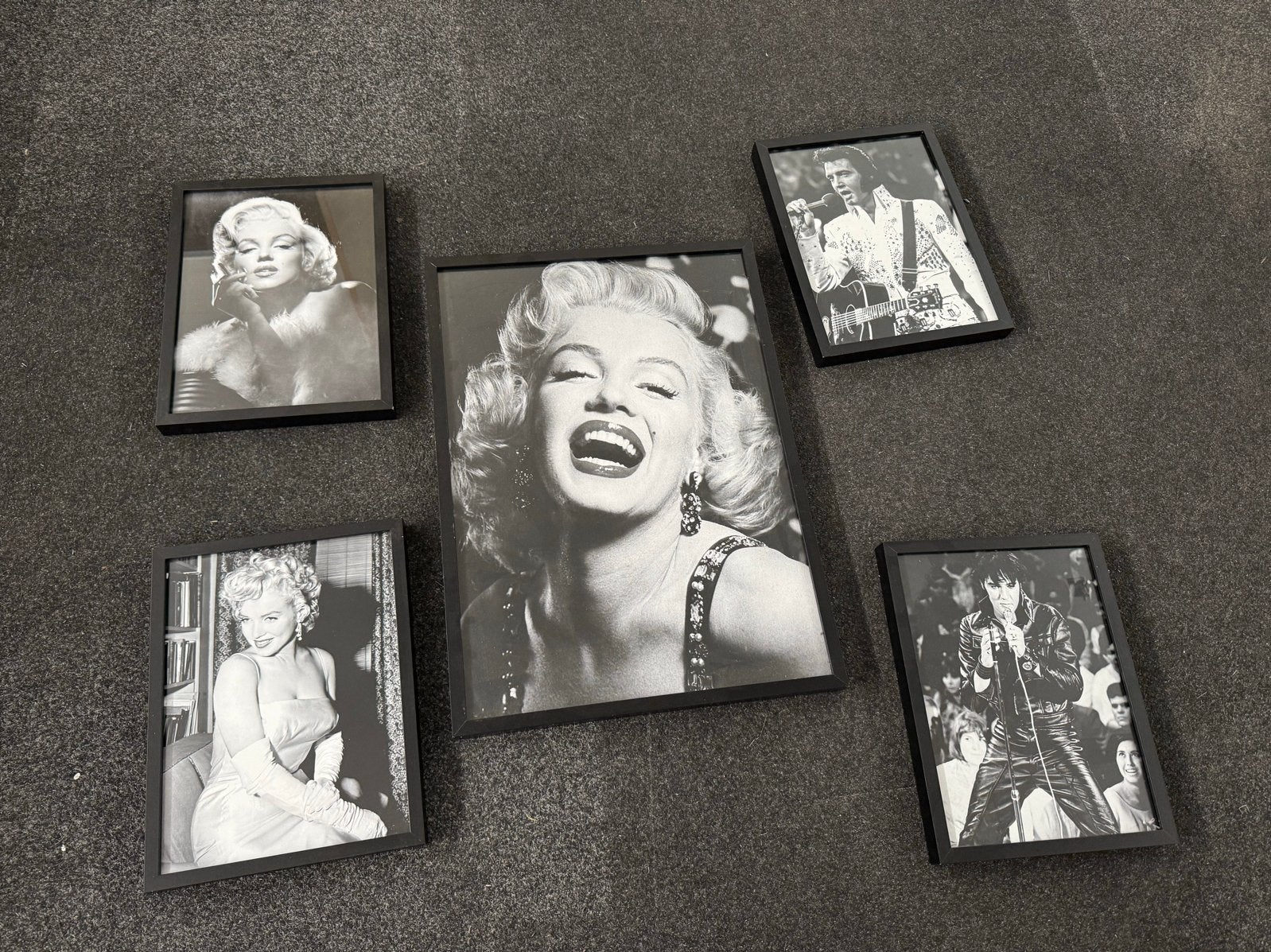 Marilyn Monroe & Elvis Presley Fotolijsten (5 stuks), Ophalen, Gebruikt, ., .