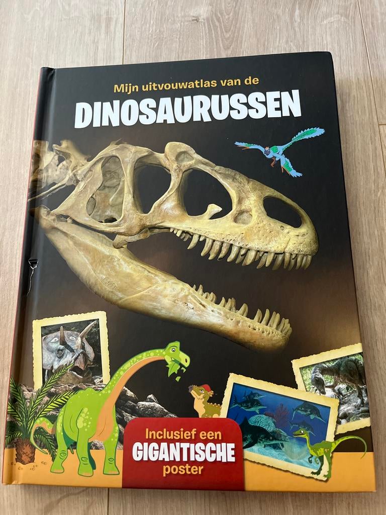 Mijn uitvouwatlas van de DINOSAURUSSEN + poster, Ophalen of Verzenden, Zo goed als nieuw, Non-fictie