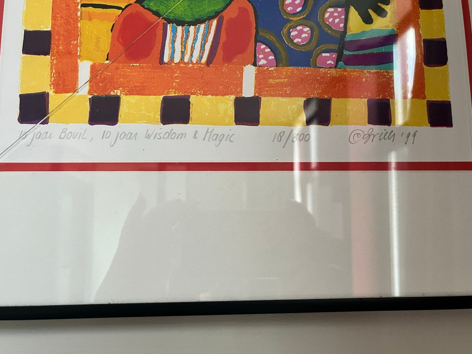 Kleurrijke Giclée van clemens briels, Figuren, Giclée, Papier/karton, Achter glas