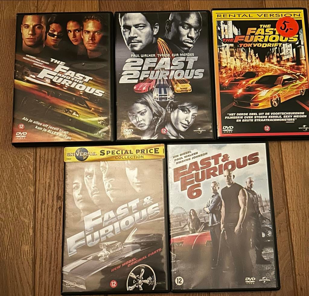 Fast & Furious DVD Collectie - 5 Films, Vanaf 12 jaar, Ophalen of Verzenden, Gebruikt, Actiethriller