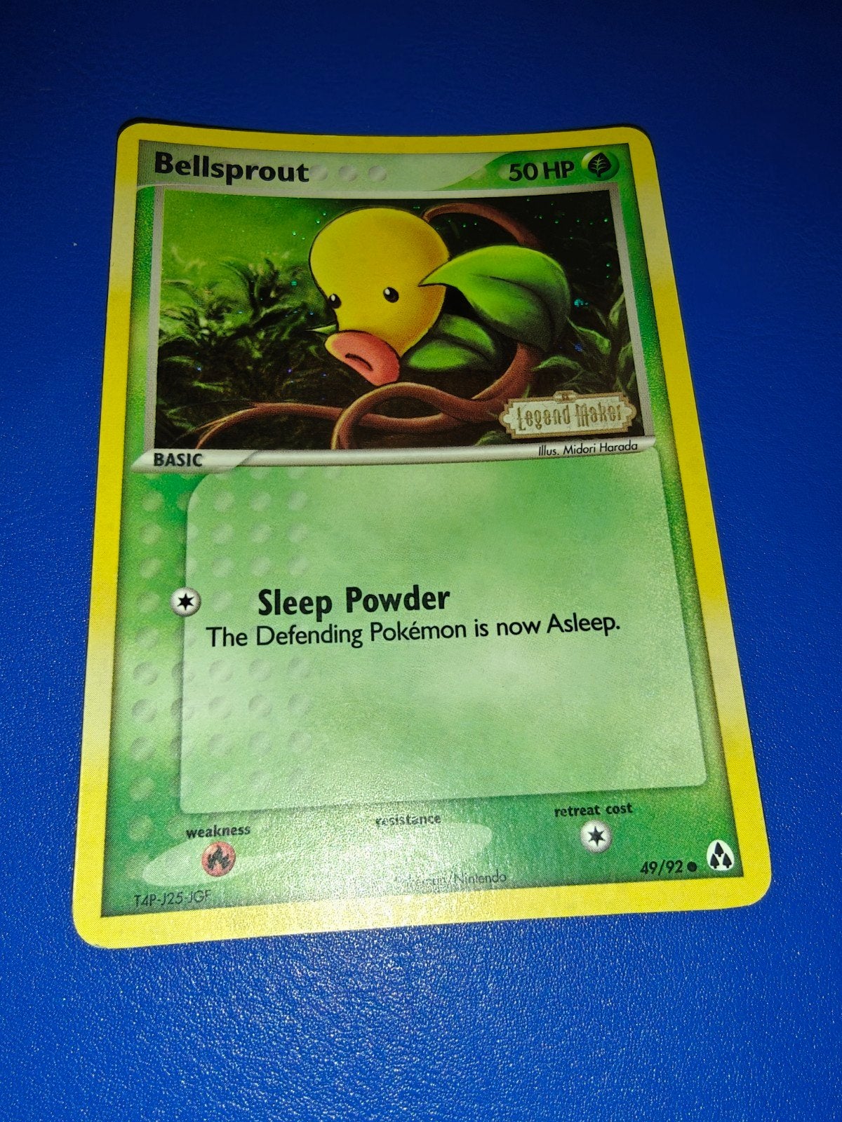 Bellsprout Legend Maker Stamped Pokémon Kaart, Ophalen of Verzenden, Gebruikt, Losse kaart