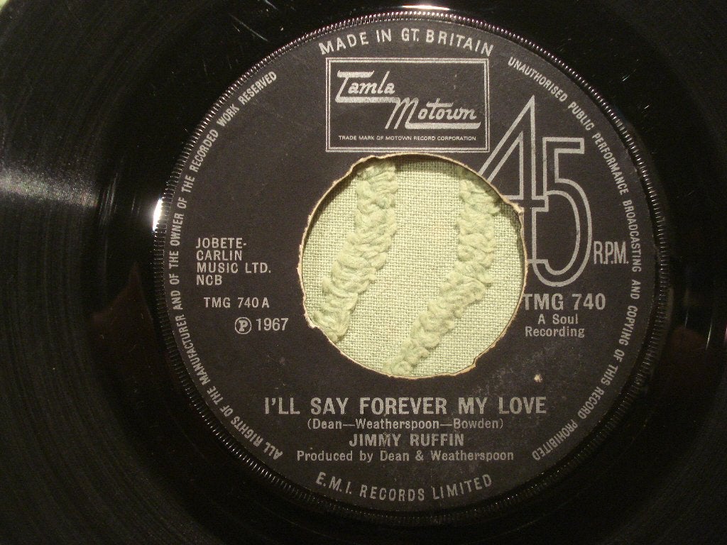 Jimmy Ruffin 7" Vinyl Single: ‘I'll Say Forever My Love’, Ophalen of Verzenden, Gebruikt, 7 inch, Pop