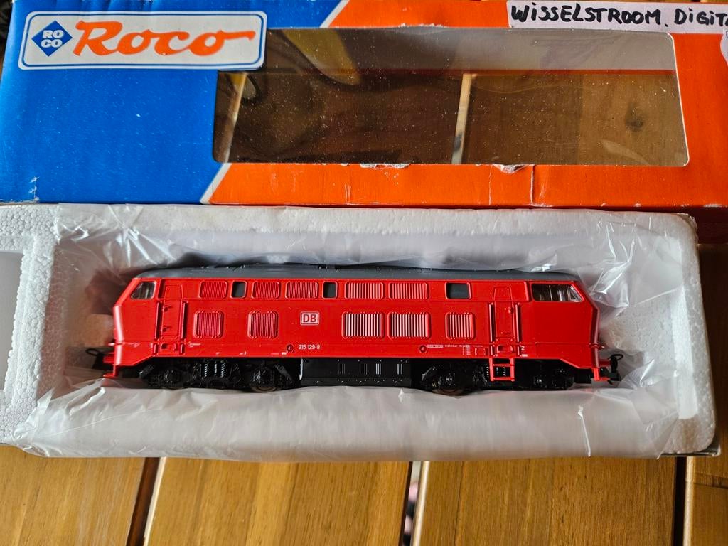 Roco DB 215 129-8 Diesellocomotief Wisselstroom Digitaal, Wisselstroom, Locomotief, Ophalen of Verzenden, Zo goed als nieuw
