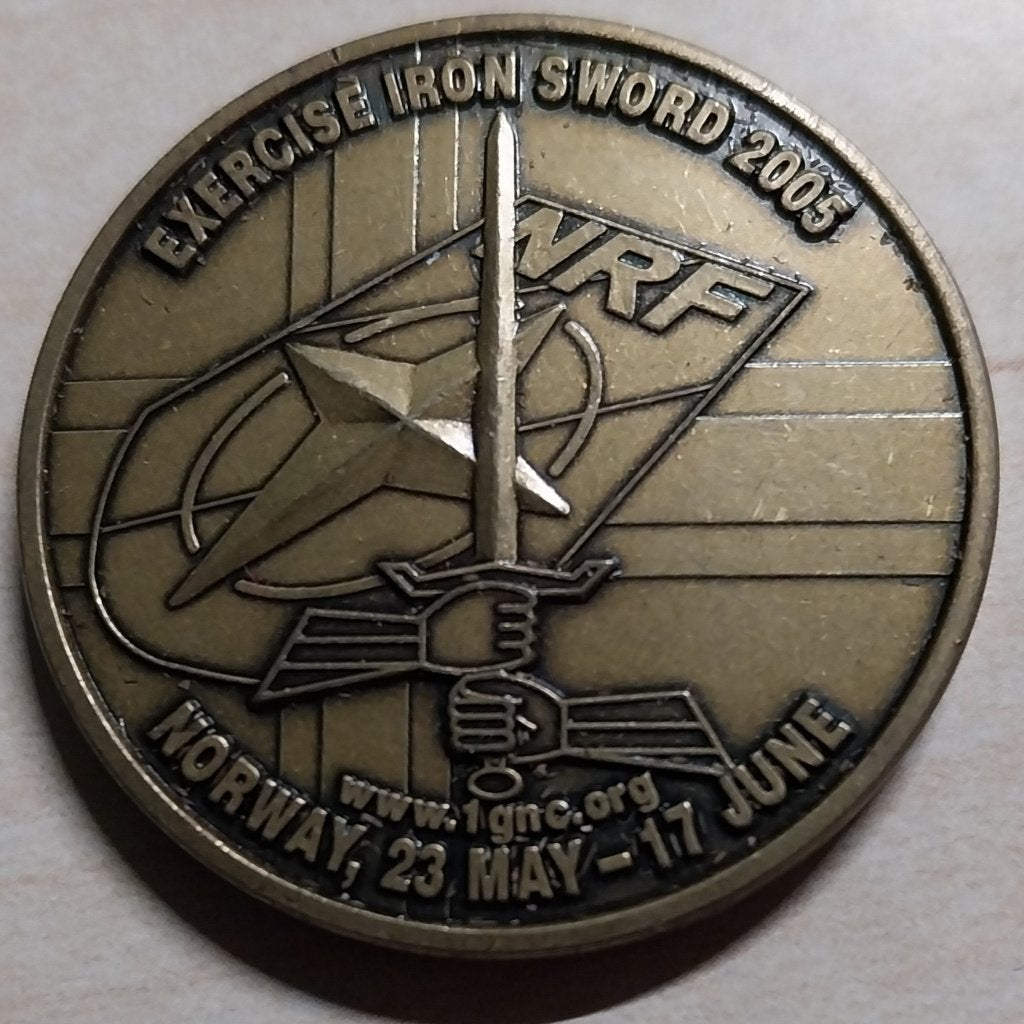 Penning coin nrf NATO Response Force Exercise Iron Sword, Verzamelen, Ophalen of Verzenden, Overige soorten, Nederland, Lintje, Medaille of Wings