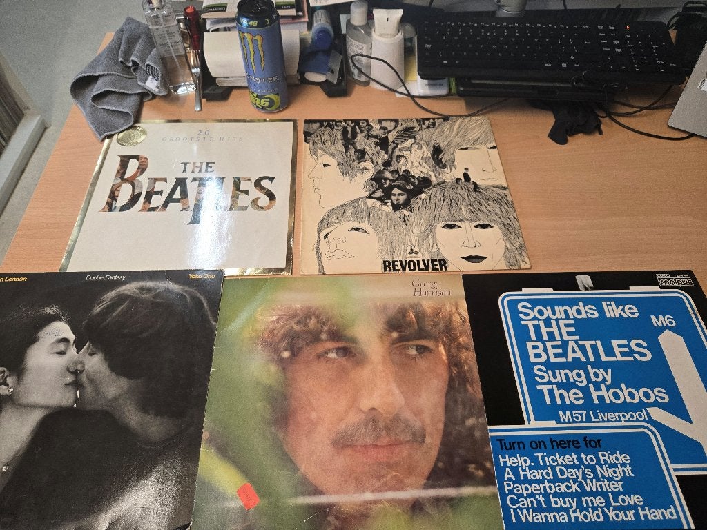 5 Elpees van The Beatles en aanverwanten, LP, Gebruikt, 12 inch, Inclusief binnenhoes