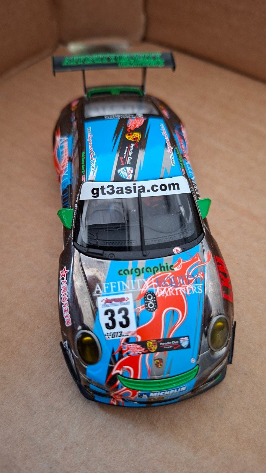 Porsche 911 GT3 Cup S 1:43 Minichamps nr 82, Ophalen of Verzenden, Zo goed als nieuw, Auto, MiniChamps