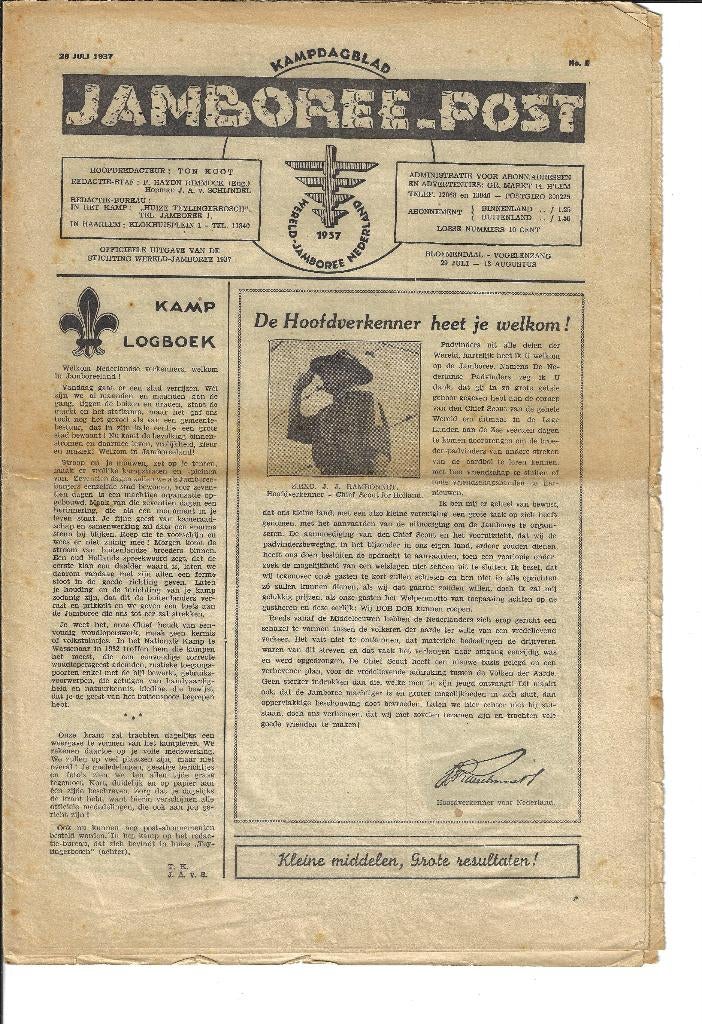 kranten wereld jamboree scouting, Ophalen of Verzenden, Gebruikt, Boek of Tijdschrift