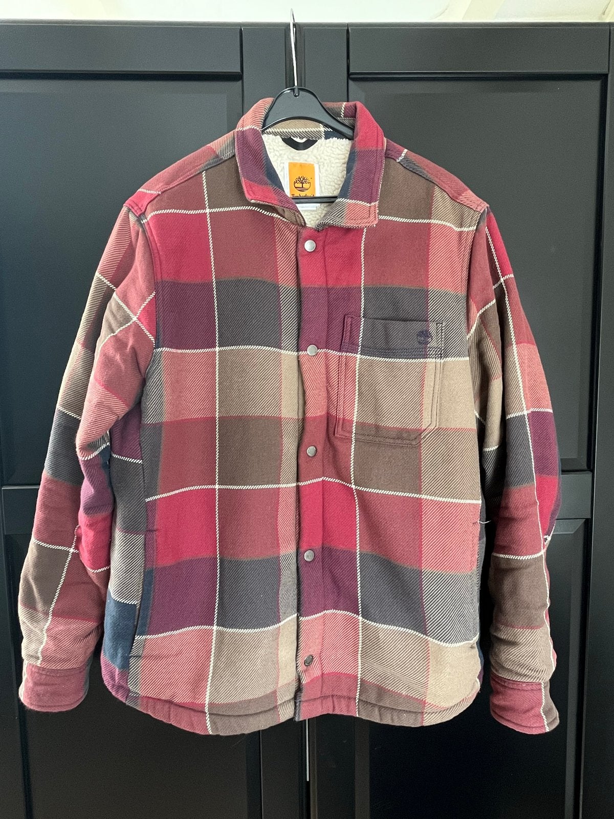 Timberland geruit jack met teddy voering, Ophalen of Verzenden, Gedragen, Maat 48/50 (M), Meerkleurig