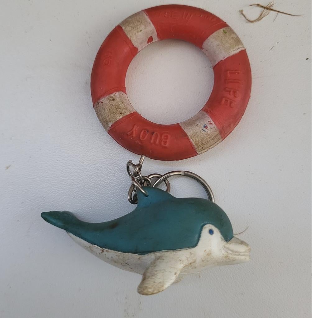 Sleutelhanger dolfijn met reddingsboei, Ophalen of Verzenden, Gebruikt, Dier of Natuur