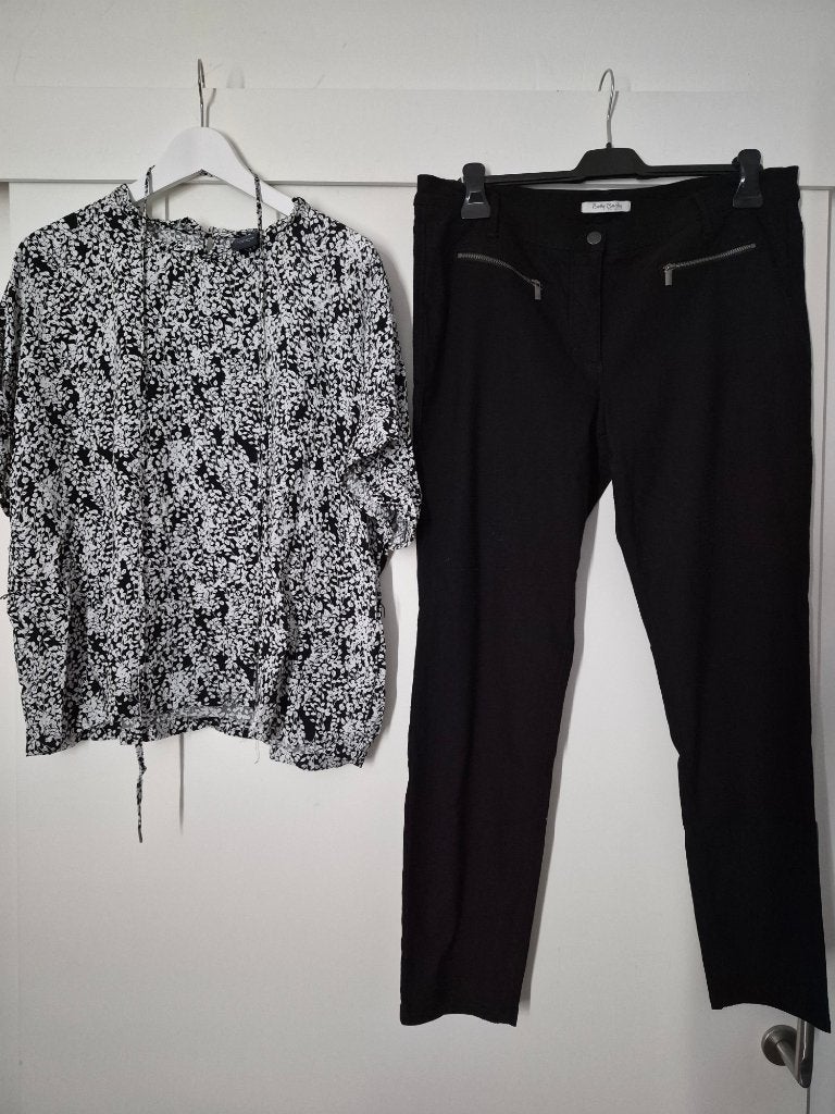 stretch broek betty barclay + tuniek luxzus maat 46, Zwart, Maat 46/48 (XL) of groter, Betty Barclay, Ophalen of Verzenden