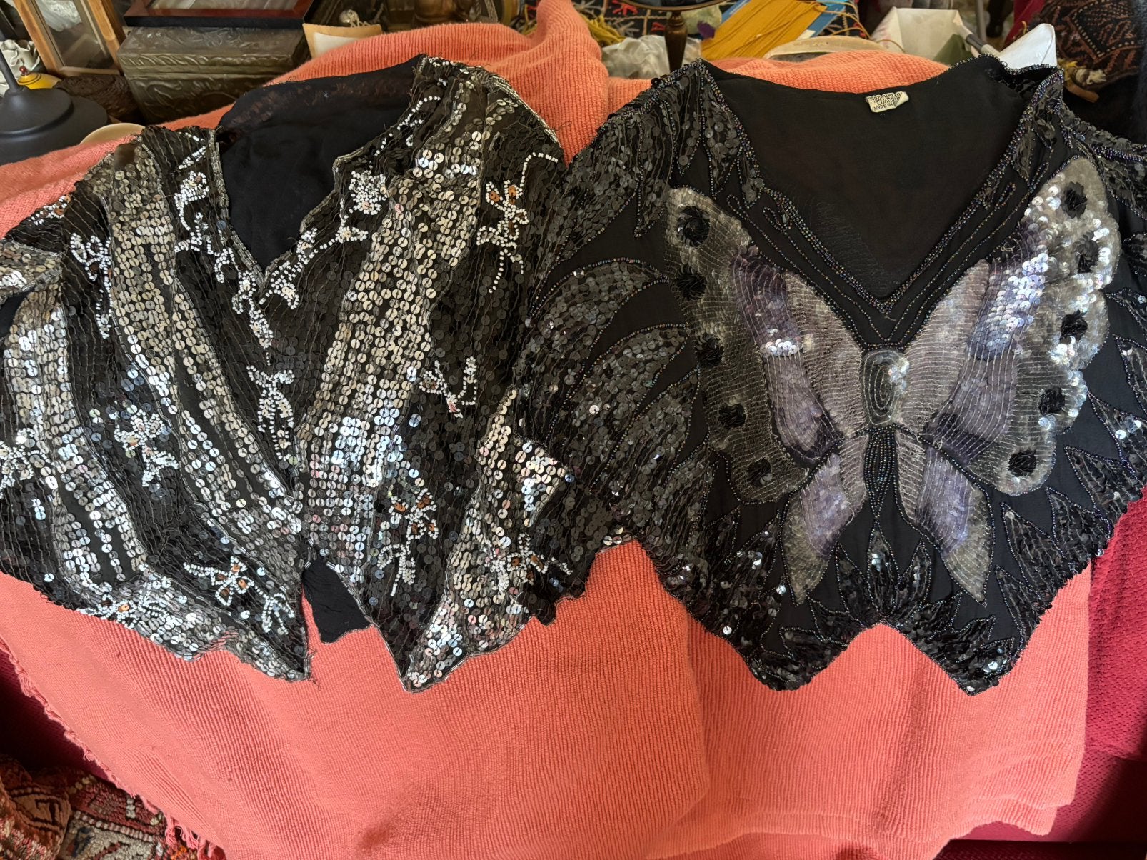 Oude India blouses met lovertjes, Ophalen, Gedragen, Maat 38/40 (M)