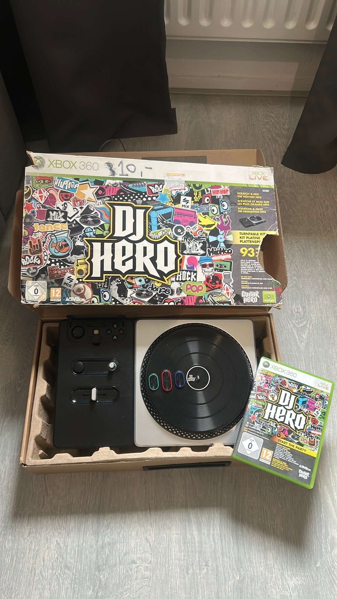 Dj hero xbox 360 TOPSTAAT, Ophalen, Muziek, 1 speler, Eén computer