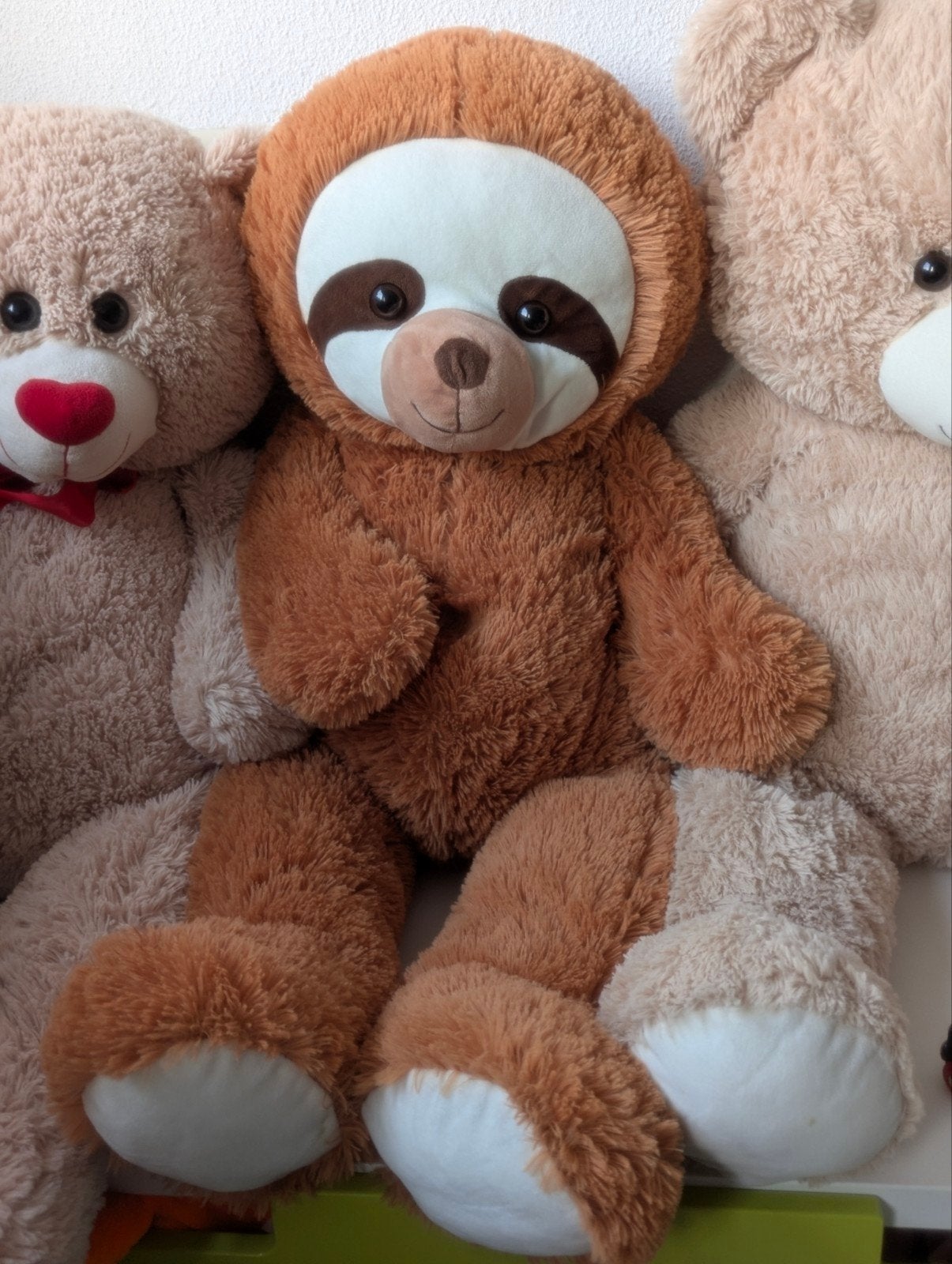 Grote XXL Teddyberen en een luiaard knuffeldieren, Ophalen, Beer, Zo goed als nieuw, Beige