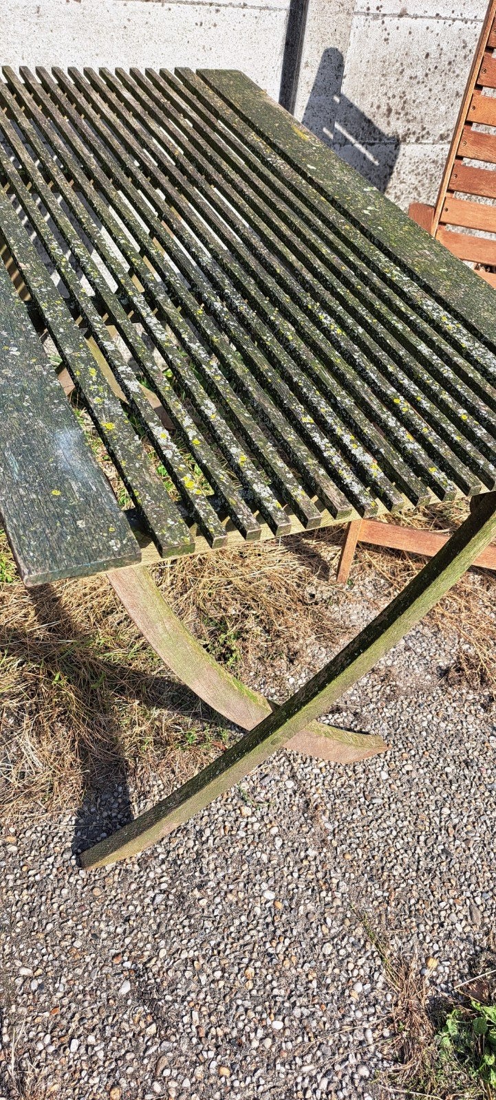 Inklapbare houten tuintafel - Gebruikt, Ophalen, Gebruikt, Onbekend, Onbekend