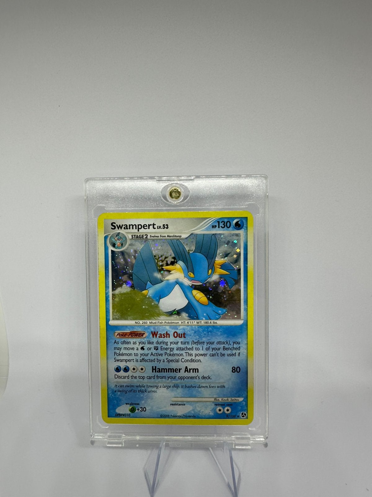 Swampert 9/106 Holo Pokemon GREAT ENCOUNTERS Holo Rare, Ophalen of Verzenden, Zo goed als nieuw