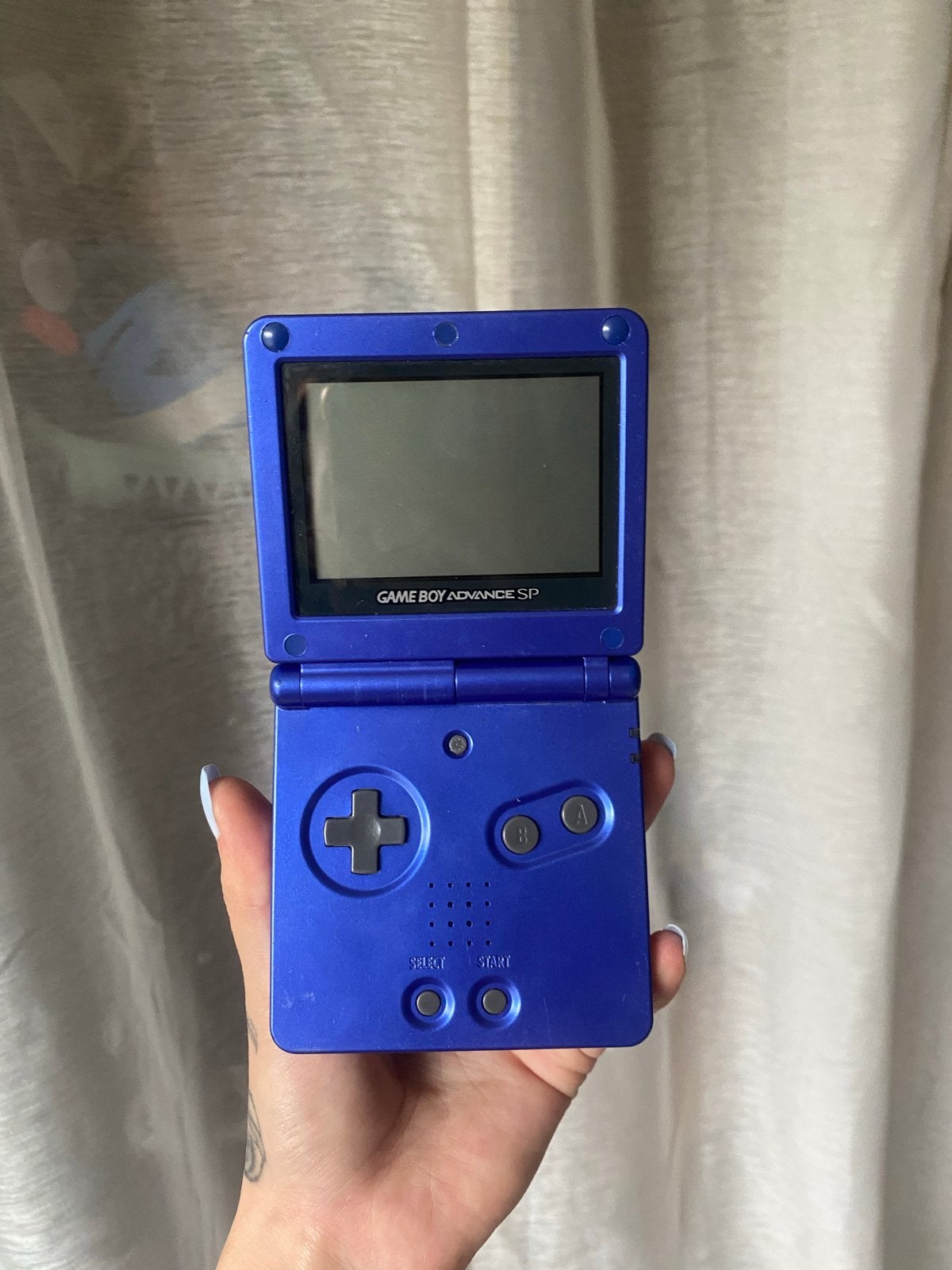 Game Boy Advance SP - Blauw (AGS-001), Spelcomputers en Games, Spelcomputers | Nintendo Game Boy, Ophalen, Gebruikt, Game Boy Advance SP
