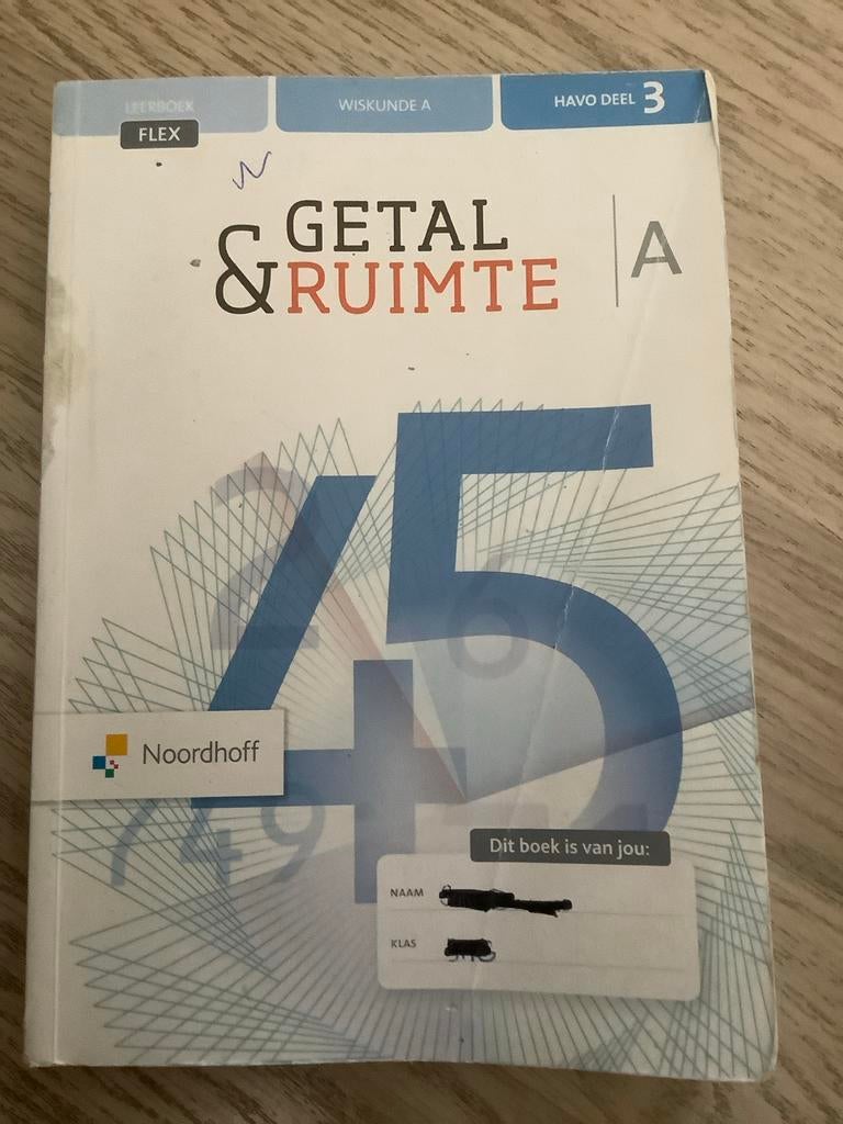 Getal en Ruimte havo A deel 3, Ophalen of Verzenden, Gelezen, HAVO, Wiskunde A