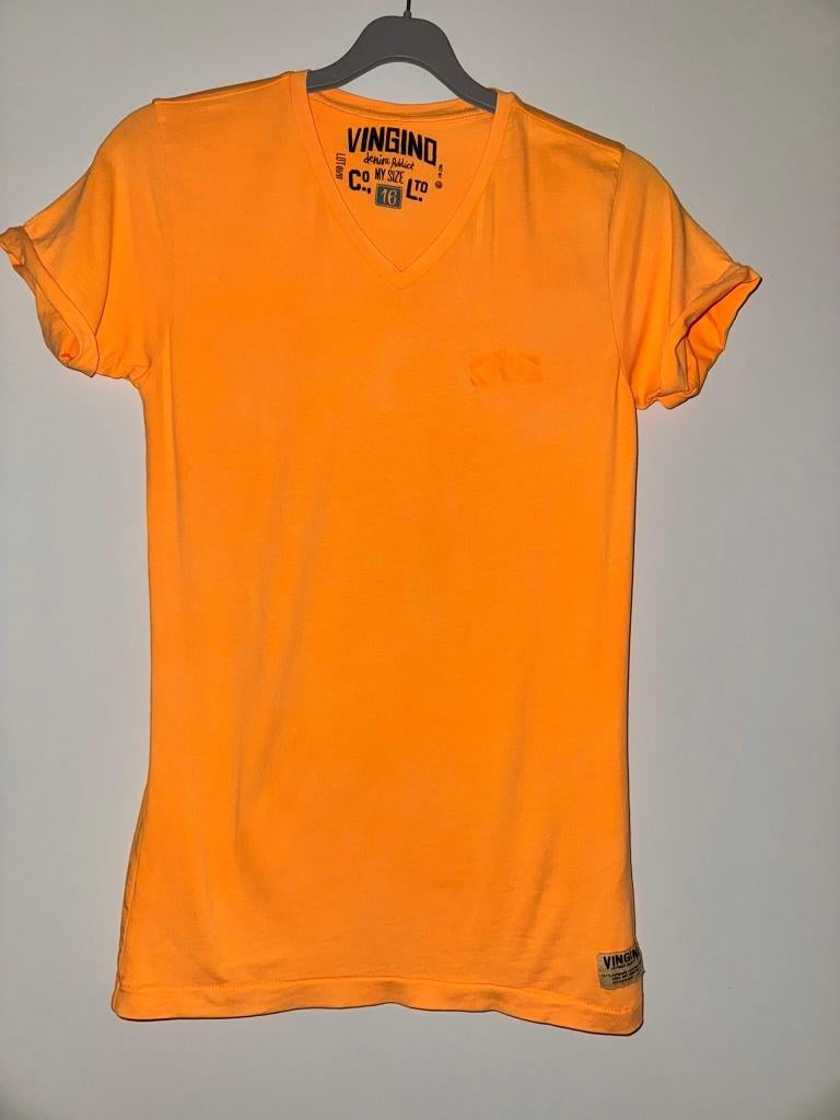 Vingino 16 neon oranje shirt tshirt 176, Verzenden, Zo goed als nieuw, Vingino, Shirt of Longsleeve