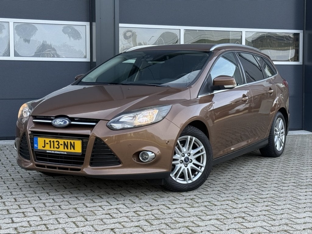 Ford FOCUS Wagon 1.0 EcoB. Titanium (bj 2014), Auto's, Euro 5, 101 pk, Gebruikt, Bruin