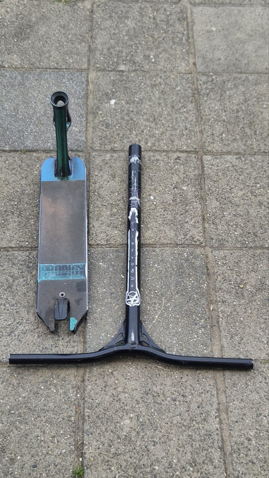 Prodigy s8 stuntsteponderdelen(stuur en deck), Fietsen en Brommers, Steps, Gebruikt, Gewone step, Ophalen of Verzenden
