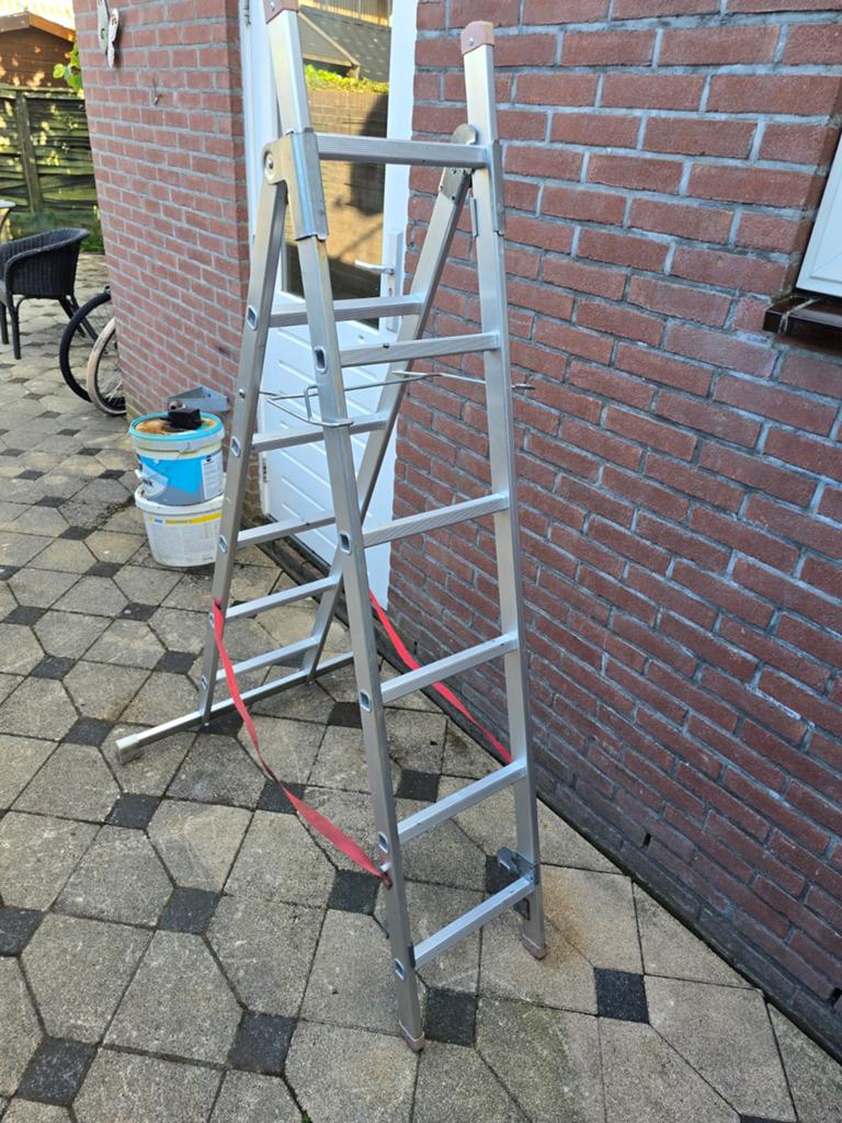❗❗❗ Aluminium Reformladder Vouwladder Trap 2 Delig❗❗❗, Ophalen, Gebruikt, Ladder, Opvouwbaar of Inschuifbaar