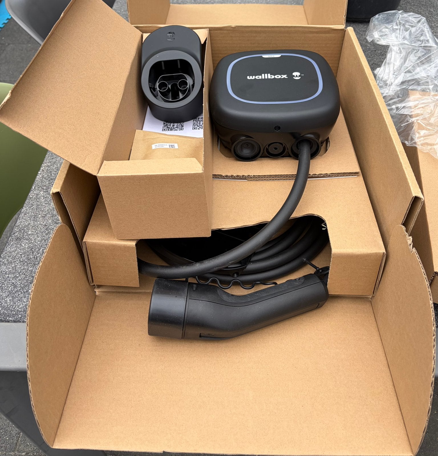 Wallbox Pulsar Max  22kW, 5 meter vaste kabel Nieuw in doos, Ophalen of Verzenden, Nieuw, Laadpaal en Laadkabel