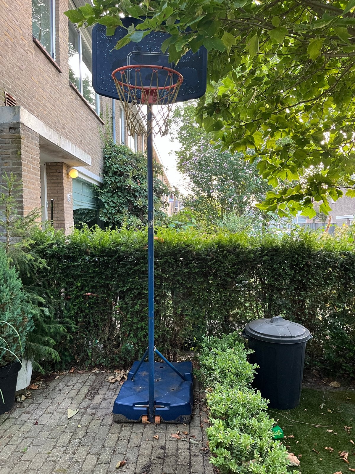 Verstelbare basketbalring met standaard, Ophalen, Gebruikt, Ring, Bord of Paal