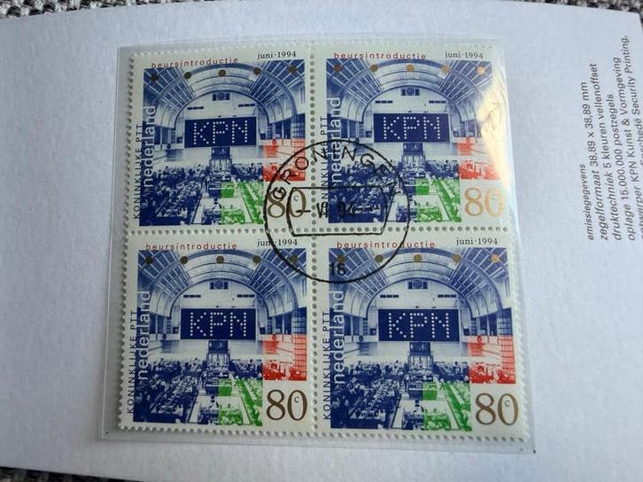 KPN Beursintroductie 1994: Aandeel, Telefoonkaart & Postzege, Ophalen, 1980 tot heden, Nederland, Knipsel(s)