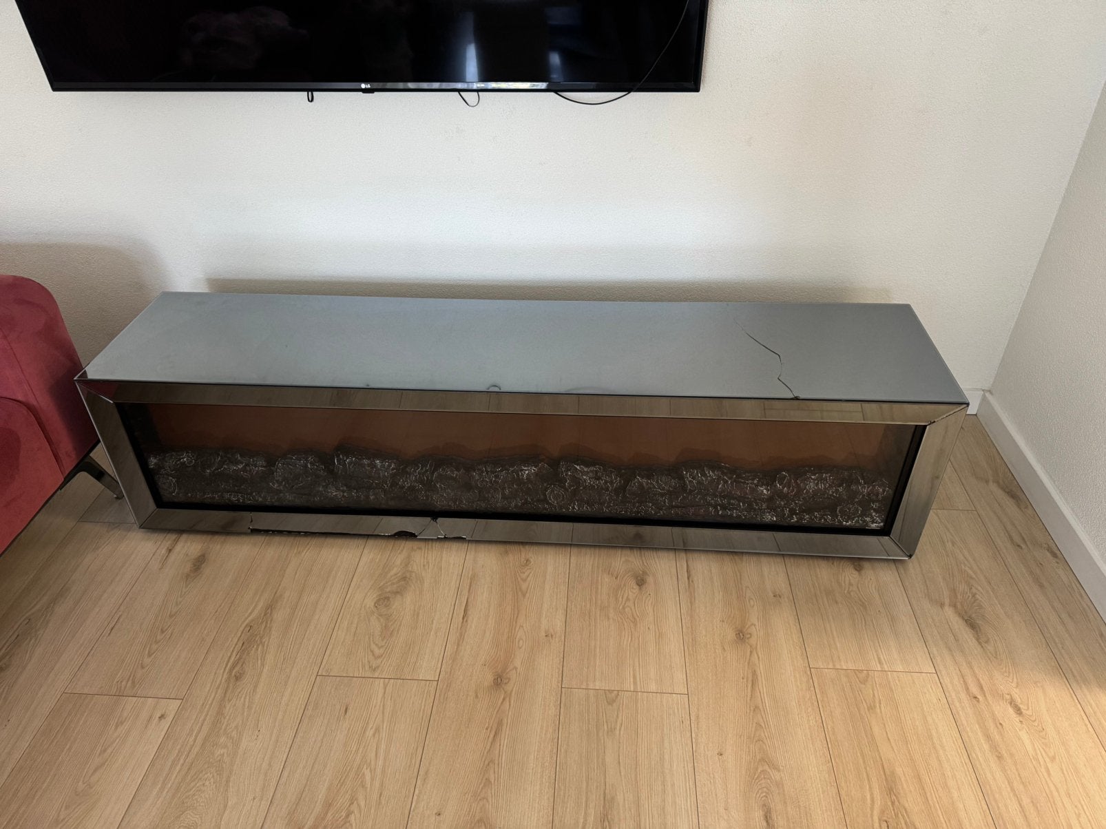 Elektrische sfeerhaard - 1.80 lang - 40 cm breed, Huis en Inrichting, Ophalen, 50 tot 100 cm, Zo goed als nieuw, Minder dan 100 cm