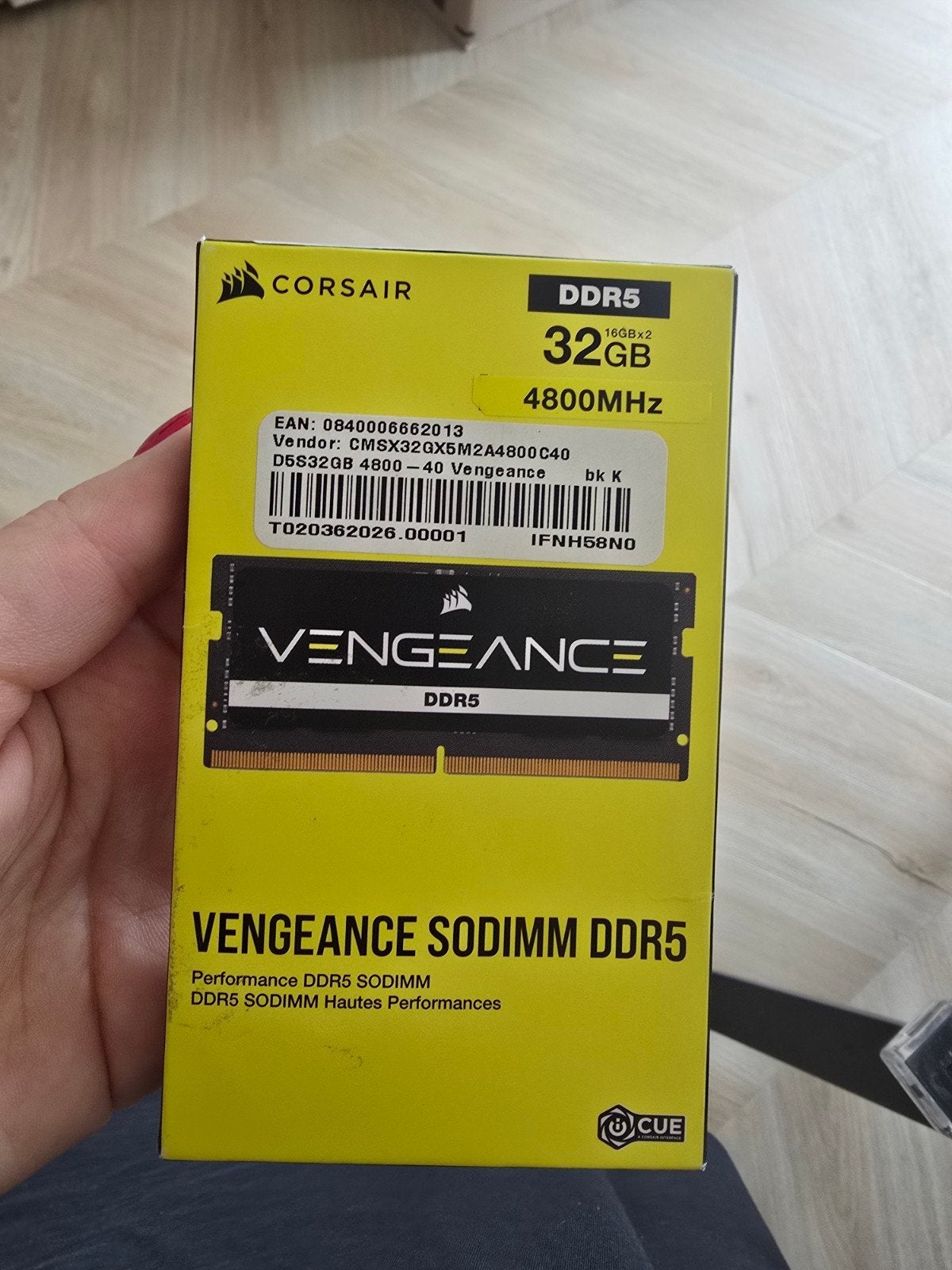 Corsair Vengeance SODIMM DDR5 32GB 4800MHz RAM, 32 GB, Nieuw, Ophalen of Verzenden, DDR5