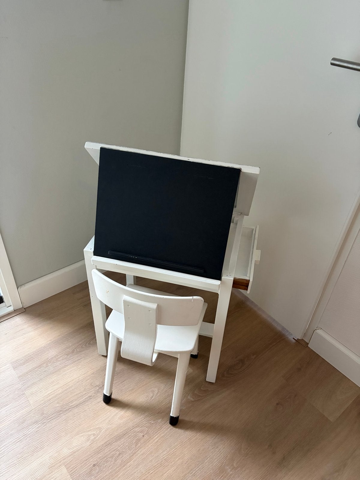 Kinderbureau met stoel - Wit, Ophalen, Gebruikt, Tafel(s) en Stoel(en)