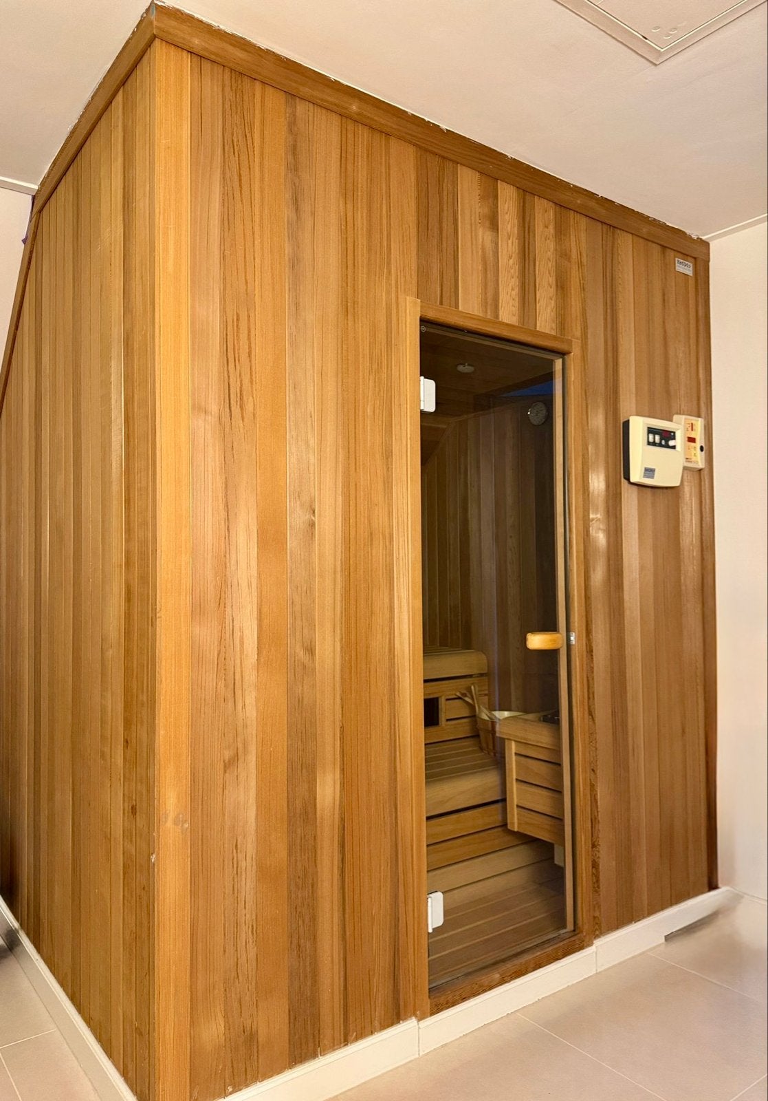 Complete Finse Sauna Rhodos - Zo goed als nieuw, Ophalen, Zo goed als nieuw, Fins of Traditioneel, Complete sauna