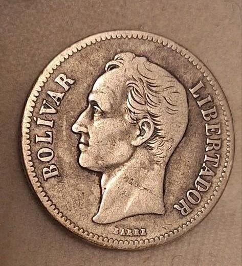 Zilveren 2 Bolívares 1930 (Venezuela) - Schaars jaartal, Verzenden, Zilver