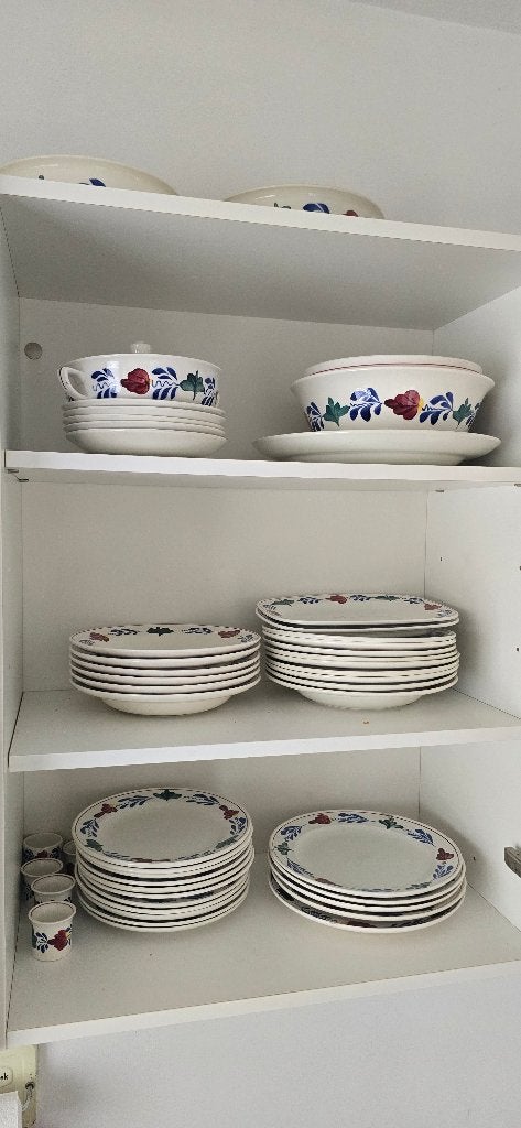 Boerenbont servies, Huis en Inrichting, Keuken | Servies, Ophalen, Landelijk/Boerenbont, Zo goed als nieuw, Aardewerk