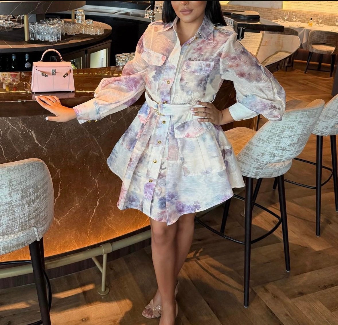 Zimmermann Floral Belted Blazer Dress – Maat L, Ophalen of Verzenden, Zo goed als nieuw