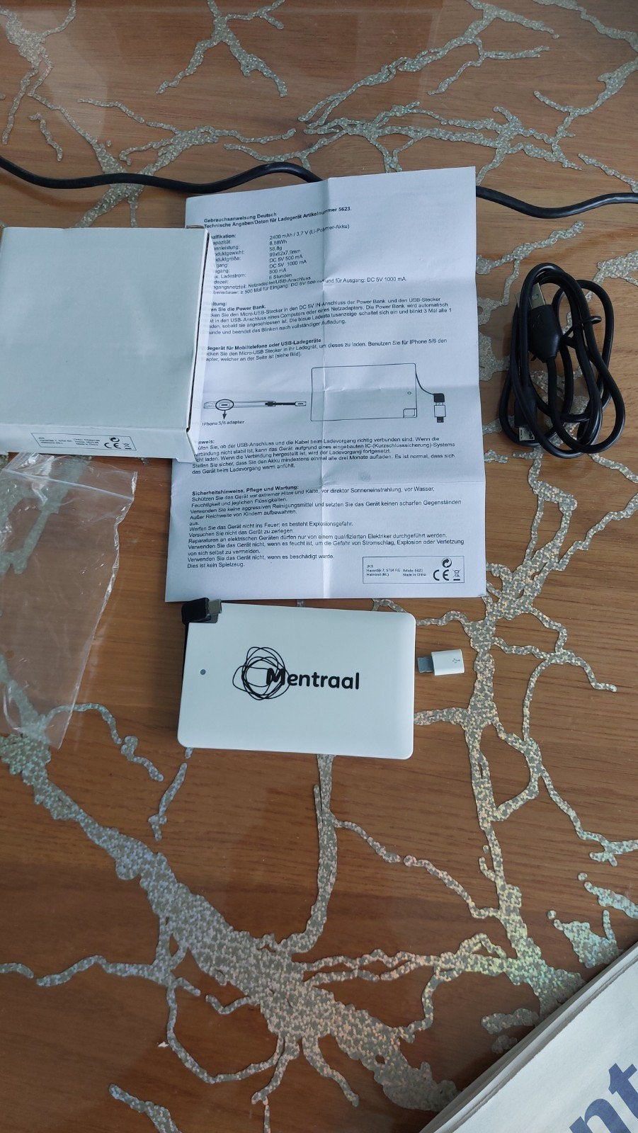 Mentraal Powerbank - 2400 mAh - Wit, Ophalen of Verzenden, Zo goed als nieuw, Mentraal