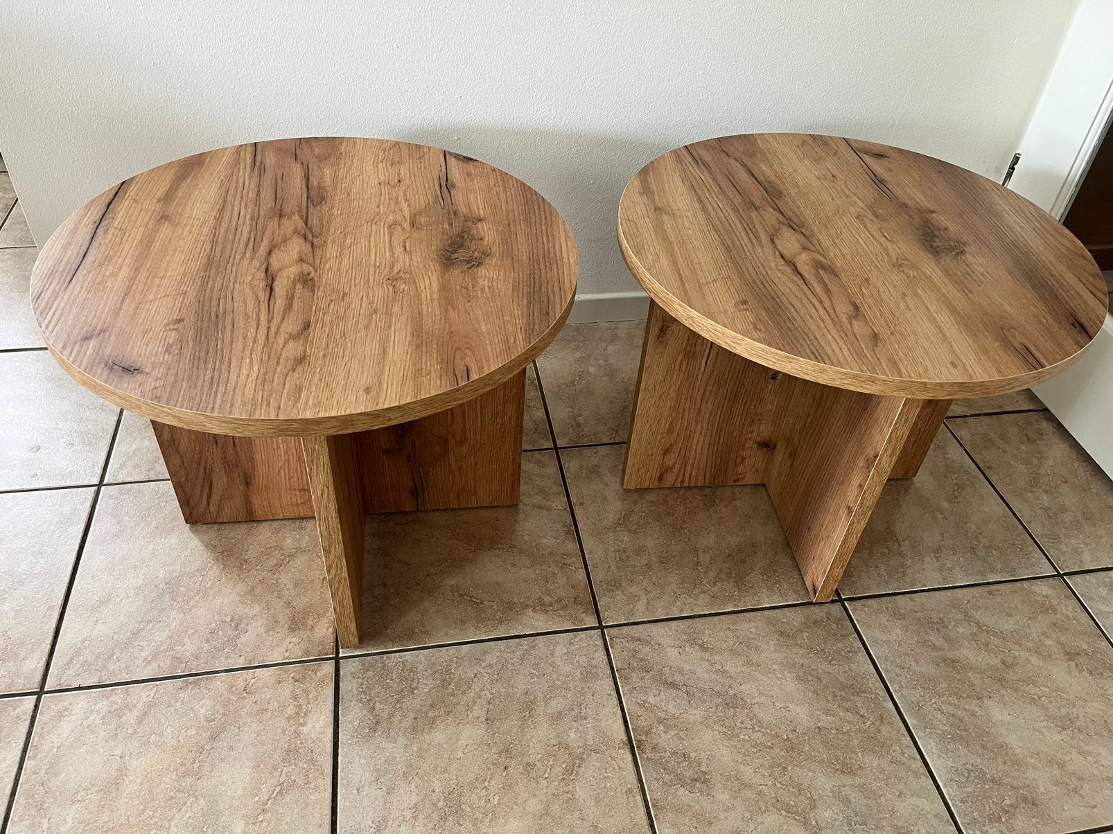 Bijzettafel / salontafel rond  ‘Kalvehave’ van Jysk zgan, Ophalen, Minder dan 45 cm, Rond, 55 tot 75 cm
