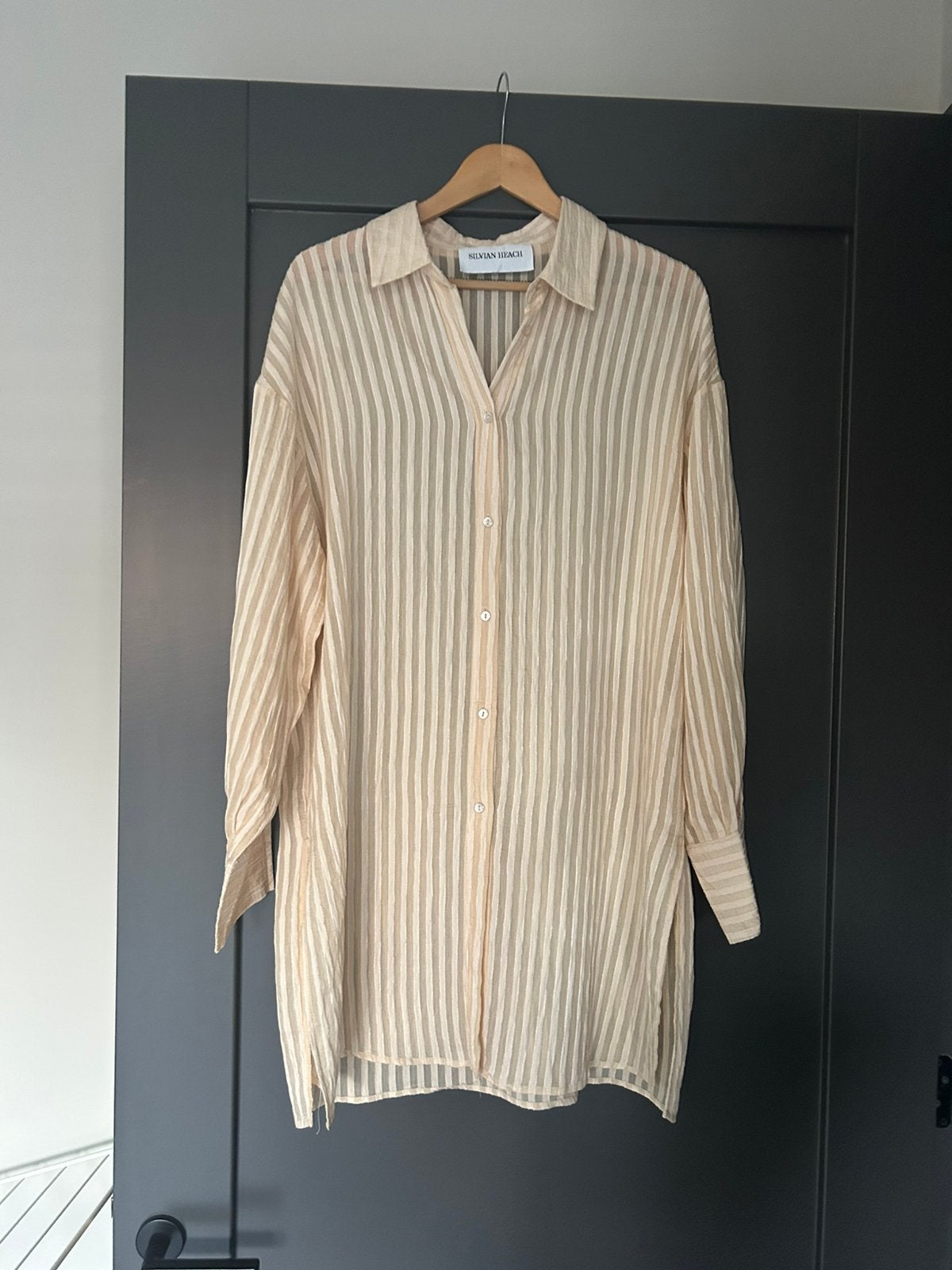 Mooie creme lange blouse van Sylvian Heach te koop, Verzenden, Zo goed als nieuw, Maat 46/48 (XL) of groter, Beige