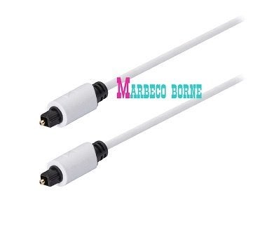 TosLink Digitale Audiokabel Male - TosLink Male 2 meter Wit, König, Nieuw, 2 tot 5 meter, Optische kabel