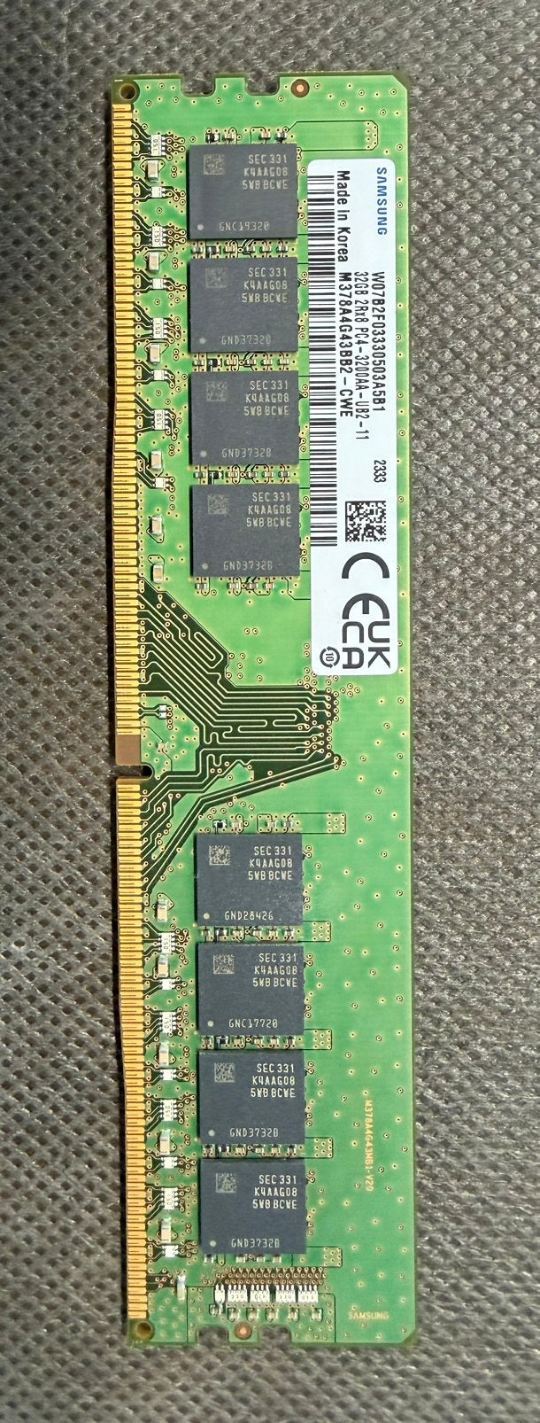 Samsung 32GB DDR4 RAM, Computers en Software, RAM geheugen, Ophalen, Zo goed als nieuw