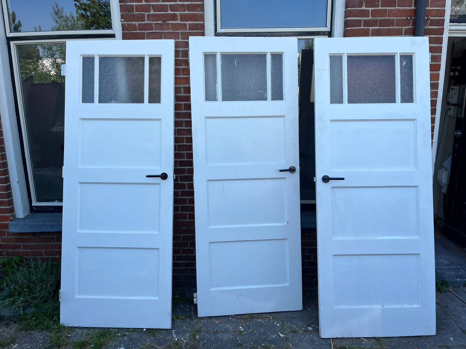 Aantal antieke witte binnendeuren, Doe-het-zelf en Verbouw, Deuren en Horren, Ophalen, Gebruikt, 80 tot 100 cm, Binnendeur
