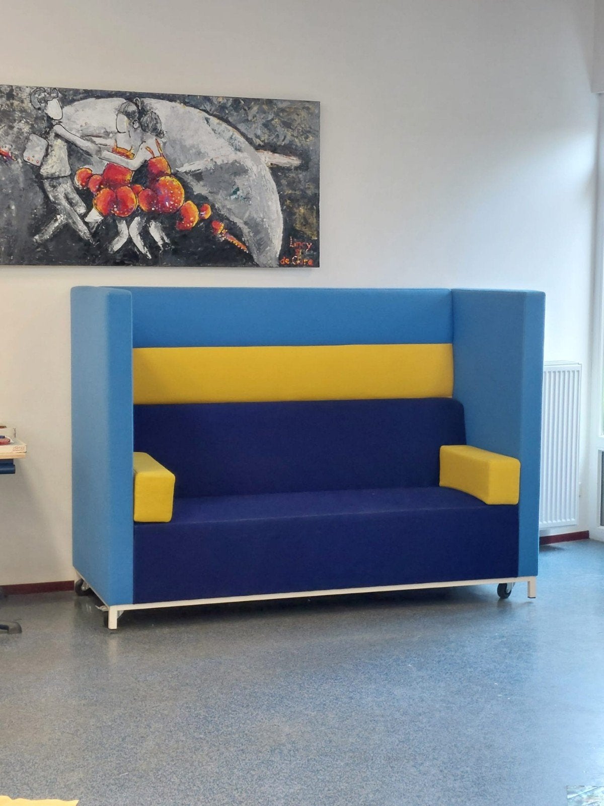 Gratis op te halen: Comfortabele bank, Huis en Inrichting, Banken | Bankstellen, Ophalen, Gebruikt, Minder dan 75 cm, Driepersoons