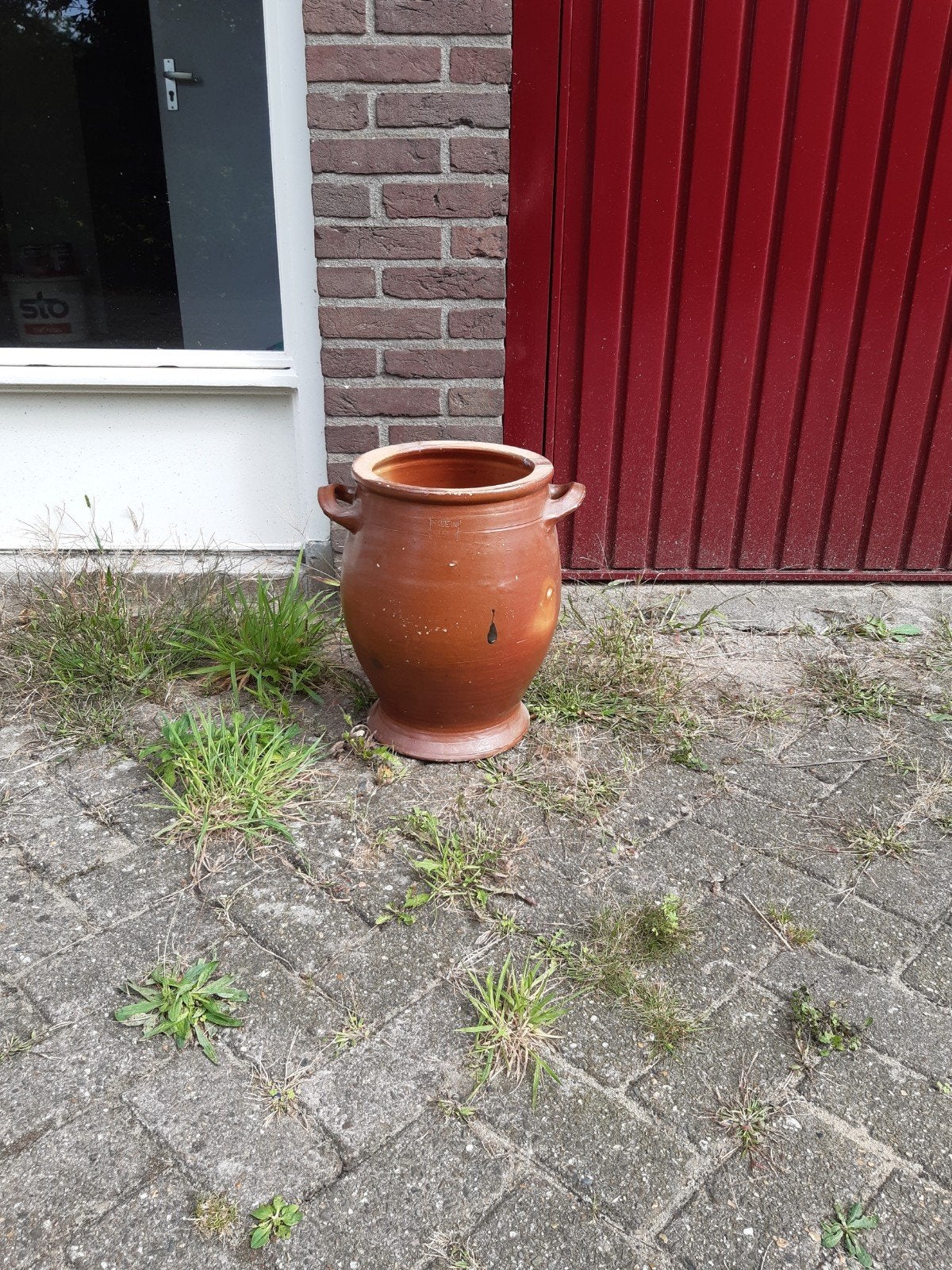Grote tuinpot, Ophalen