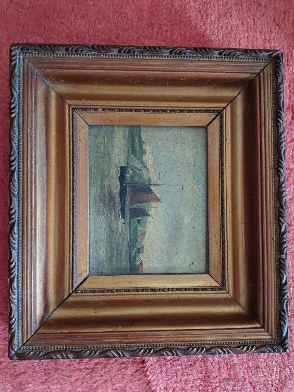 Olieverfschilderij Zeilschepen  Henriette Meyrat (1874-1954), Ophalen of Verzenden